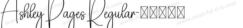 Ashley Pages Regular字体转换